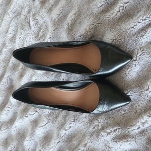 Black Leather Vince Comuto Pumps